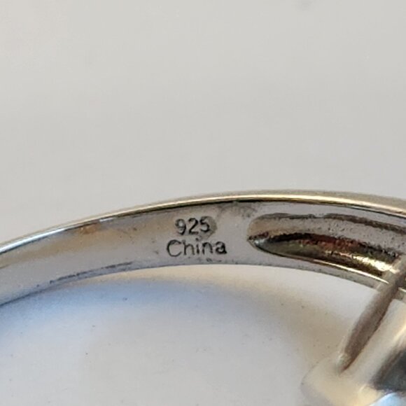 NIB VTG 925 Natural Burmese Star Ruby & White Zircon pave style Ring Size 11 - Picture 10 of 15